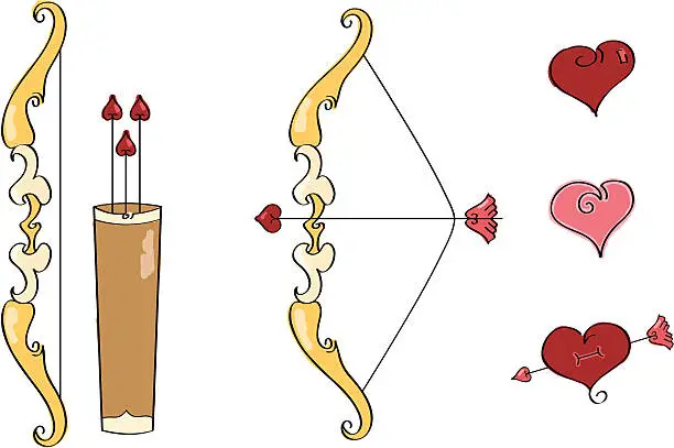 Vector illustration of Valentines Day Element Set