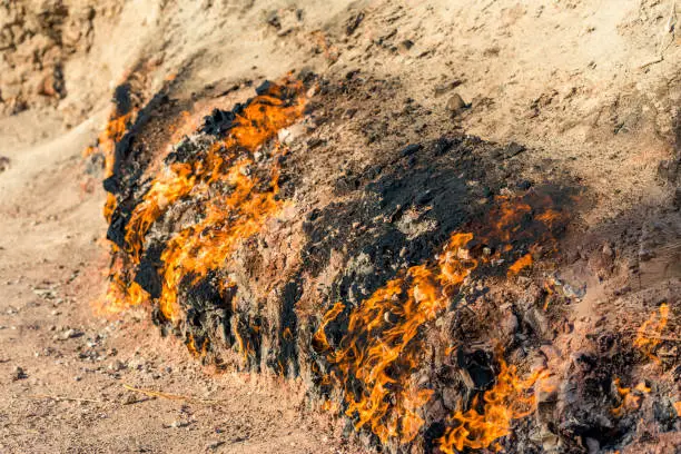 Photo of Burning Mountain (Yanardag) near Baku, Azerbaijan