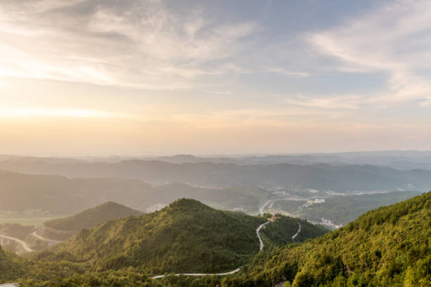 istock Sunset from the top of the mountain 1349862465