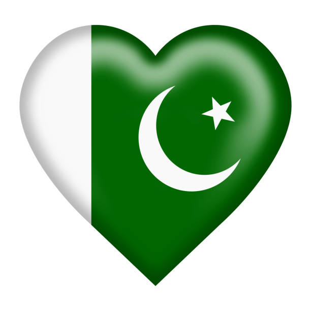 istock Pakistan flag heart button isolated on white with clipping path 3d illustration 1349870994