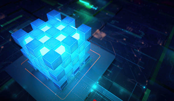 istock 3D rendering of cyberpunk AI. Circuit board. Technology background. Central Computer Processors CPU and GPU concept. Motherboard digital chip. Tech science background. Integrated communication processor. 1349878759
