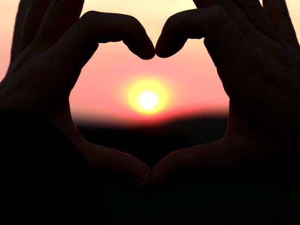 istock Love heart made with your fingers 1349882095