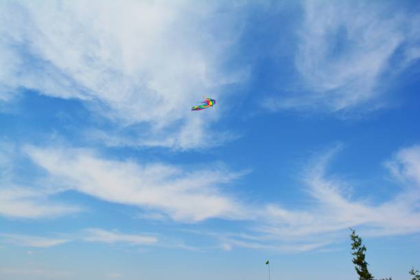 istock Kite flying in the sky 1349885094