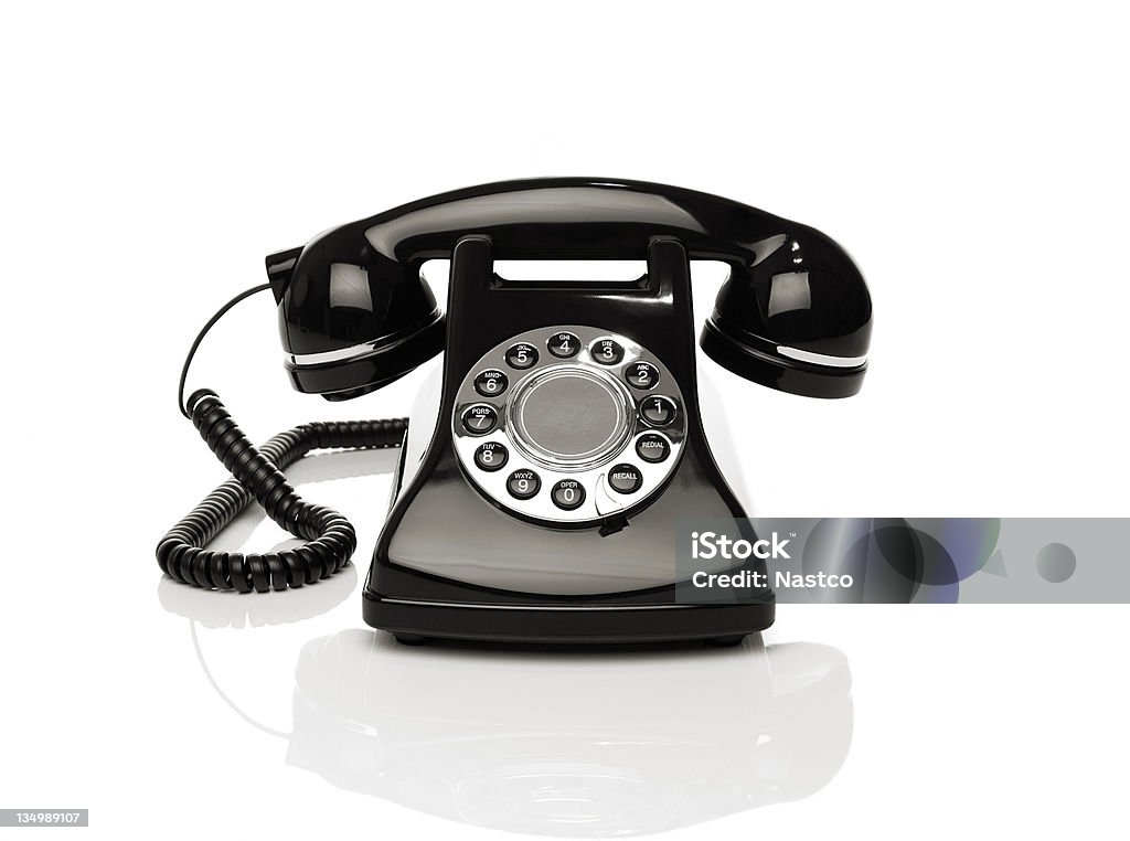 Telefone antigo em fundo branco - Royalty-free Antigo Foto de stock