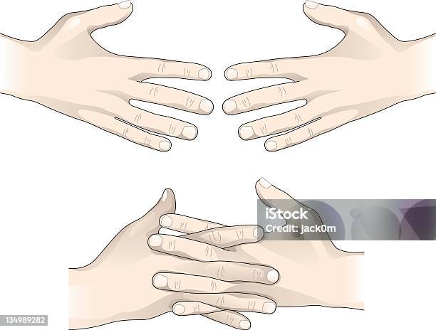 Hands Crossing Stock Illustration - Download Image Now - Intertwined, Backstroke, Color Gradient