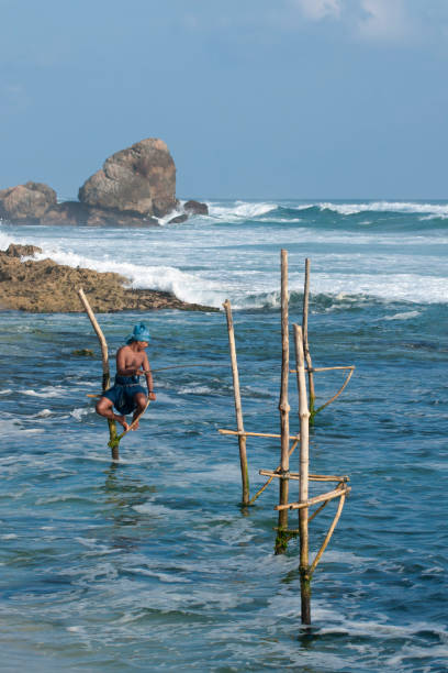 istock Stilt fisherman in Sri Lanka 1349895245