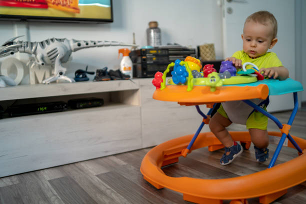 istock Baby in baby walker 1349906010