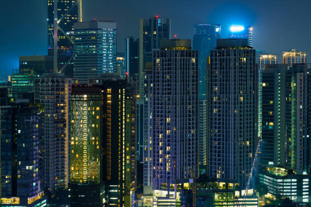 istock Skyscrapers in Kuala Lumpur, night scene 1349906265