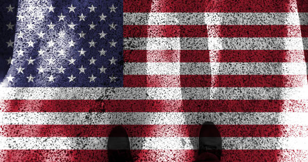 Close  of grunge American flag Close  of grunge American flag 國旗 stock pictures, royalty-free photos & images