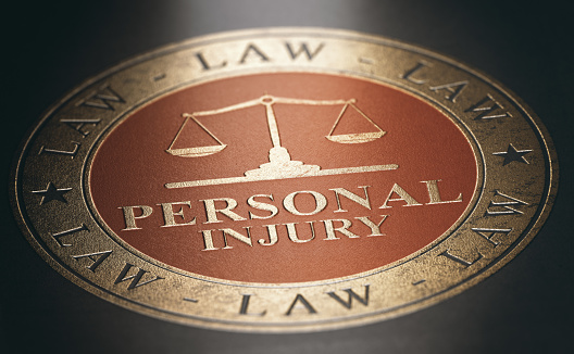 Servicios legales. Símbolo del abogado de lesiones personales. photo
