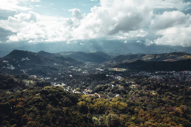 istock Mountains and villages on the hill 1349911840