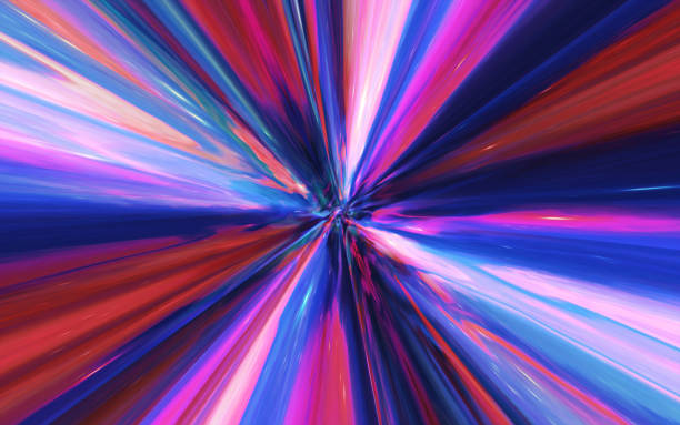 istock Hyperspace Motion blur through the universe, moving at the speed of light tunnel galaxy, hyper jump abstract color background 1349916149