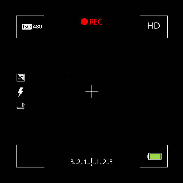 istock Classic video camera focusing screen and viewfinder template Vector illustration eps 10 1349916560
