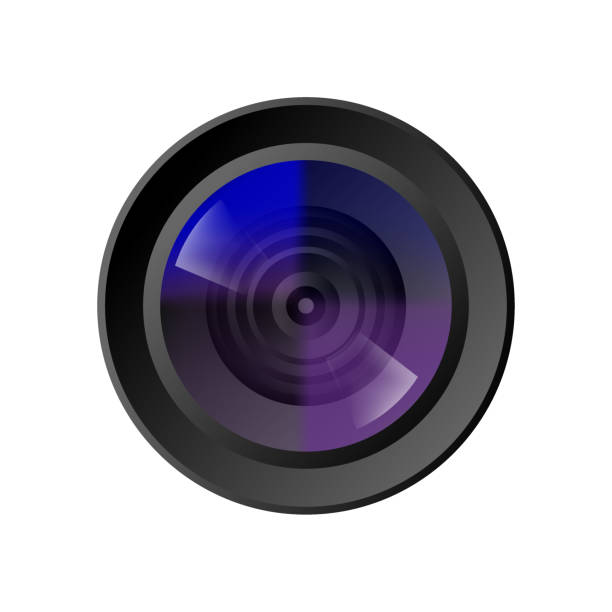 Camera photo lens vector illustration isolated on white background eps 10 Camera photo lens vector illustration isolated on white background eps 10 telephoto lens stock illustrations