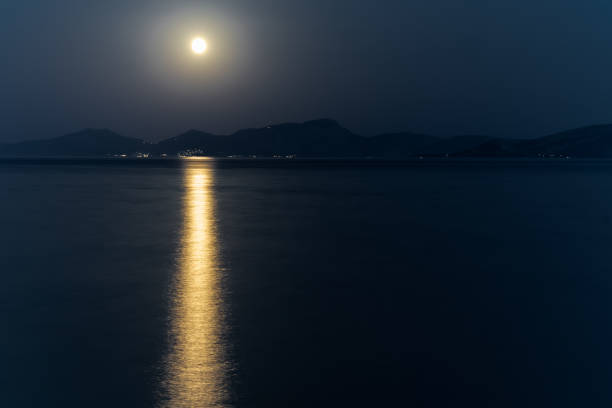 istock Moon over the bay in Greek Hermioni 1349919893