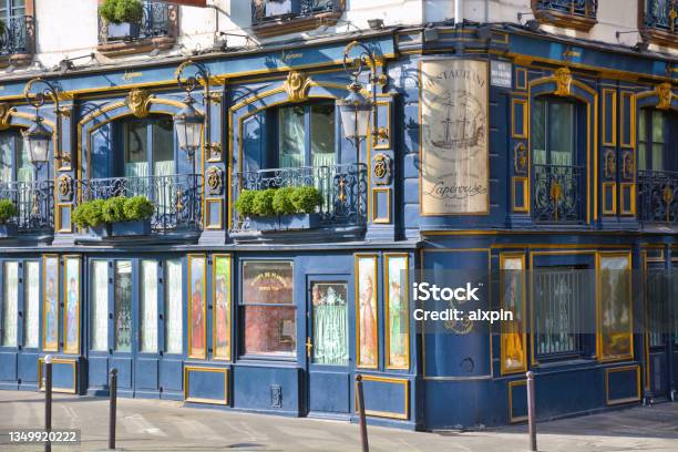 Exterior Of Famous Laperouse Restaurant Paris Stock Photo - Download Image Now - France, Cafe, Outdoors