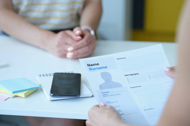 istock HR manager keeps resume at workplace closeup 1349921531