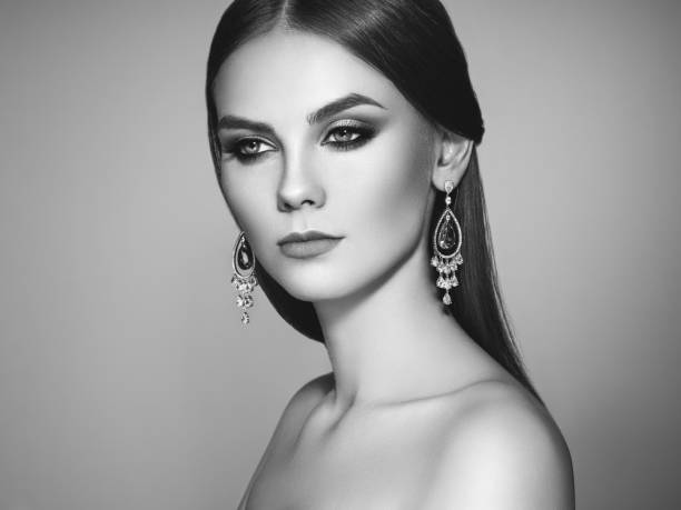 istock Brunette woman with long shiny smooth hair 1349921585