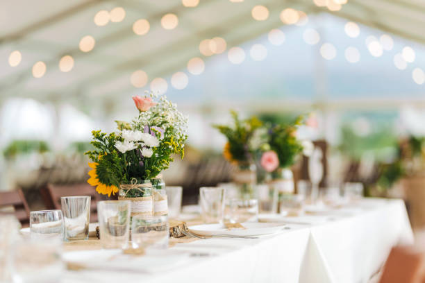 istock Fresh flowers wedding decoration. 1349923148
