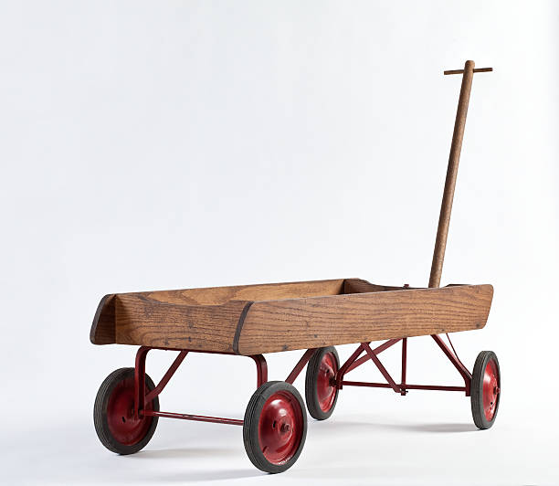 istock Studio shot of old wooden wagon. 134992906