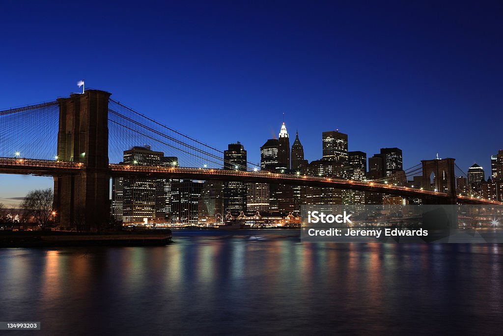 Puente de Brooklyn, Nueva York - Foto de stock de Agua libre de derechos