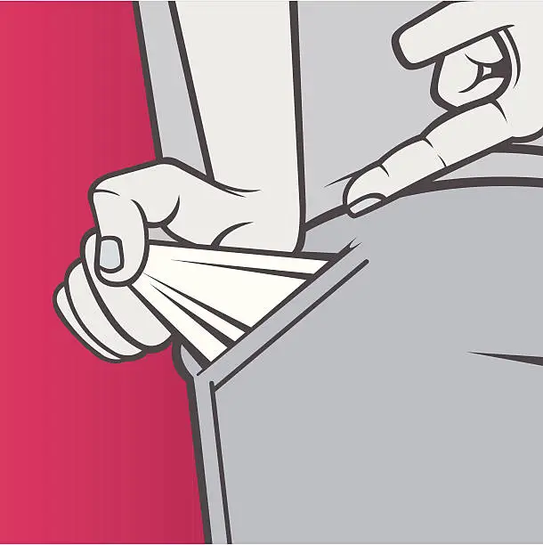 Vector illustration of Empty Pocket