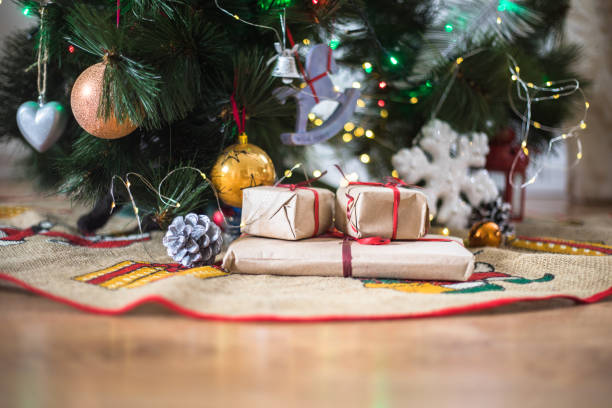 istock Merry Christmas and New Year holiday background. 1349936590