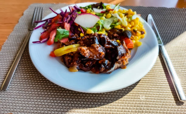 istock Salad and eggplant moussaka 1349937706