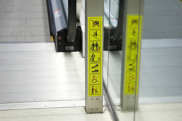 istock Warning symbols at airport walkway 134994270