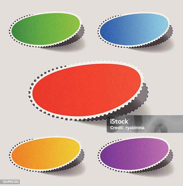 Simple Multicolor Sticker Multicolored Stickers Stock Illustration - Download Image Now - Blue ...