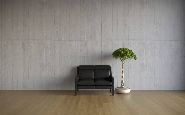 istock Comfortable sofa with pillows in the interior of a spacious living room. 1349954354