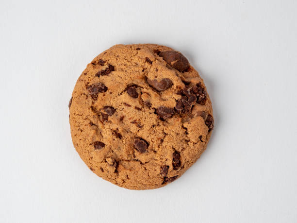 istock Chocolate chip cookies on a white background 1349957257