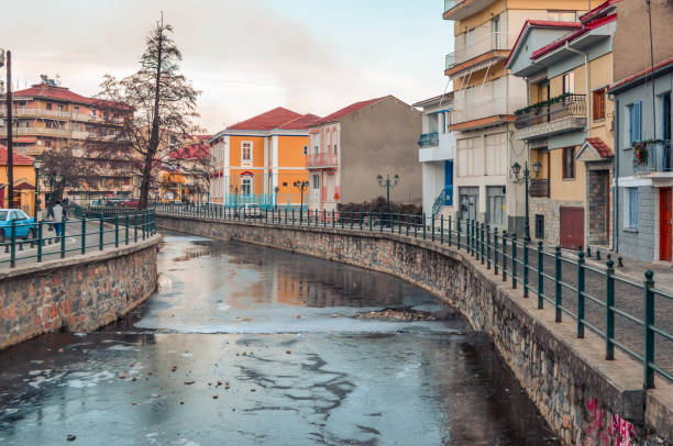 istock Florina city and Sakouleva river 1349960161