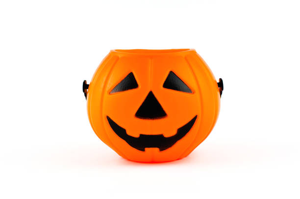 istock Halloween pumpkin Jack Lantern on a white background close up 1349961196