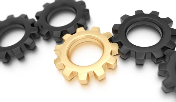 istock Gold gear like leadership concept 1349963624