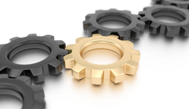 istock Gold gear like leadership concept 1349963674