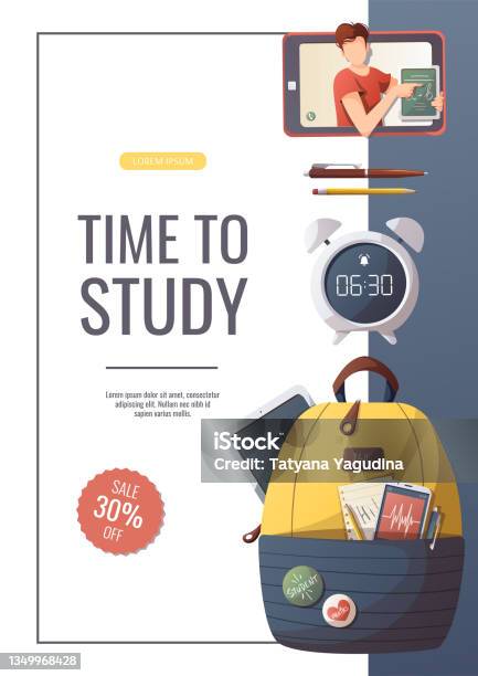 Study Guide Book Banner Banner Design With Study Supplies For Studying Education Learning Back ...