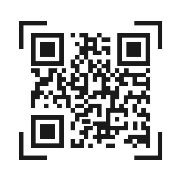 kod qr - coding qr code two dimensional shape bar code stock illustrations