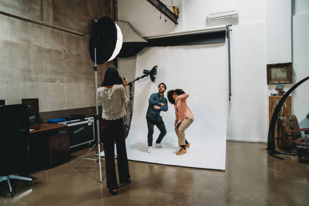 istock Fashion photo shoot in a modern loft 1349975328