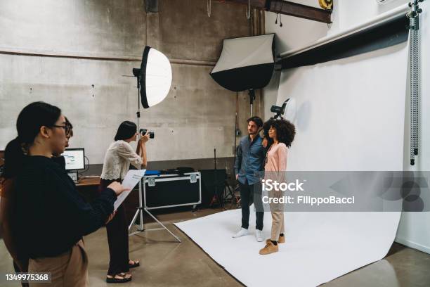 Fashion Photo Shoot In A Modern Loft Stock Photo - Download Image Now - Filming, Fashion, Photographic Print