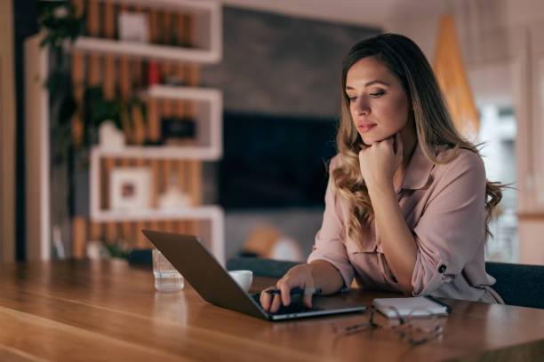 istock Young woman, working from home 1349984469