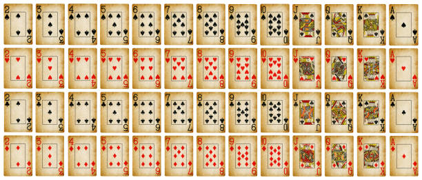 istock Vintage playing cards full deck - isolated 1349987338
