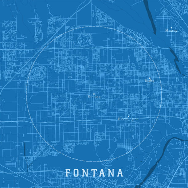 Fontana CA City Vector Road Map Blue Text Fontana CA City Vector Road Map Blue Text. All source data is in the public domain. U.S. Census Bureau Census Tiger. Used Layers: areawater, linearwater, roads. rialto california stock illustrations