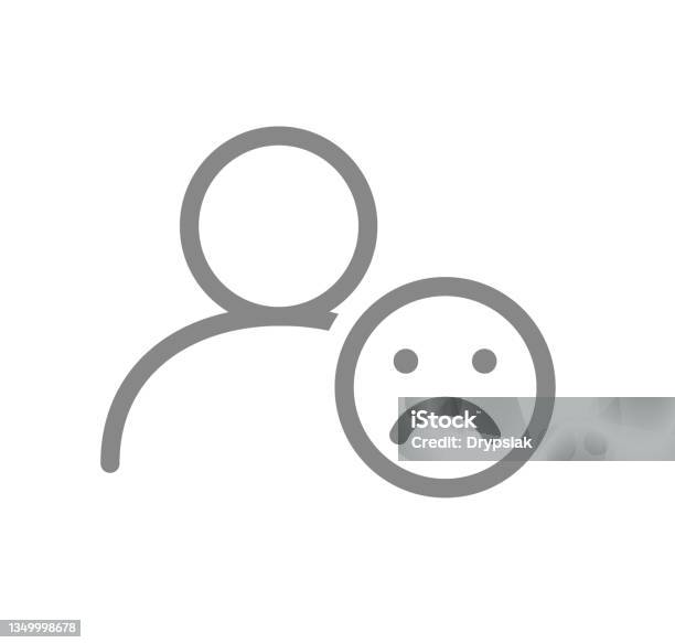 User Profile with Sad Face Line Icon. Sad Rating, Dislike, Feedback Symbol  Stock Vector - Illustration of group, grief: 182540085