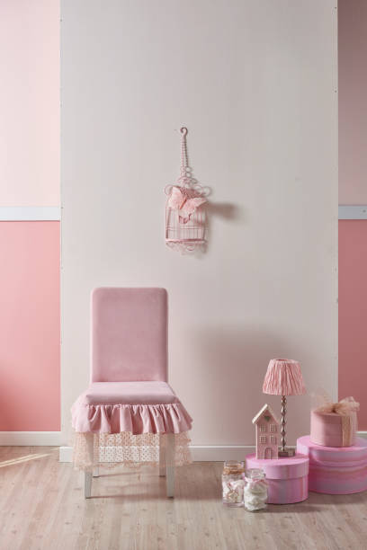 istock modern home interior baby room with pink and white wall decoration 1350006873