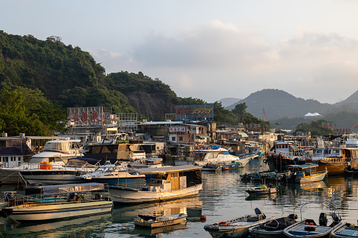 Yeosu city viewed from Odongdo Island.