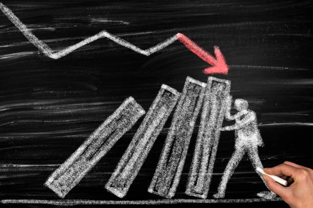 istock Business resilience or domino effect 1350009921