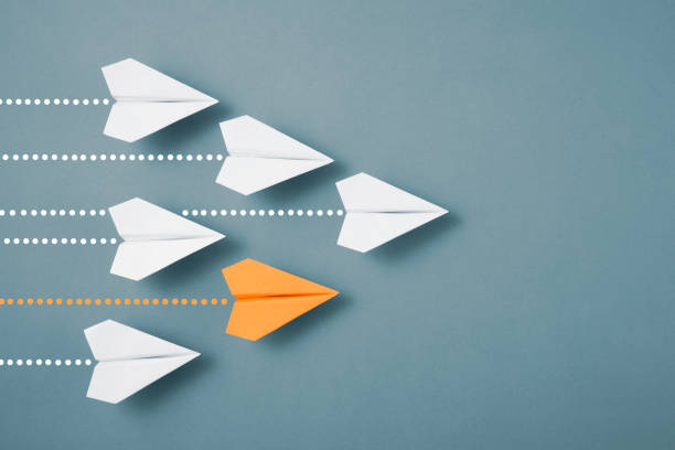 istock Leadership Concept With Paper Airplanes 1350010365