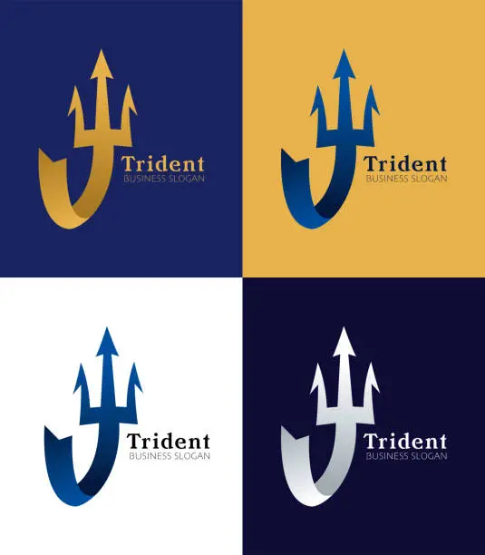 Vector illustration of Trident Icon for a Corporate Company