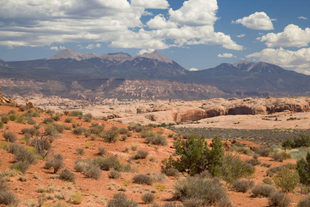 La Sal Mountains from Arches National Park